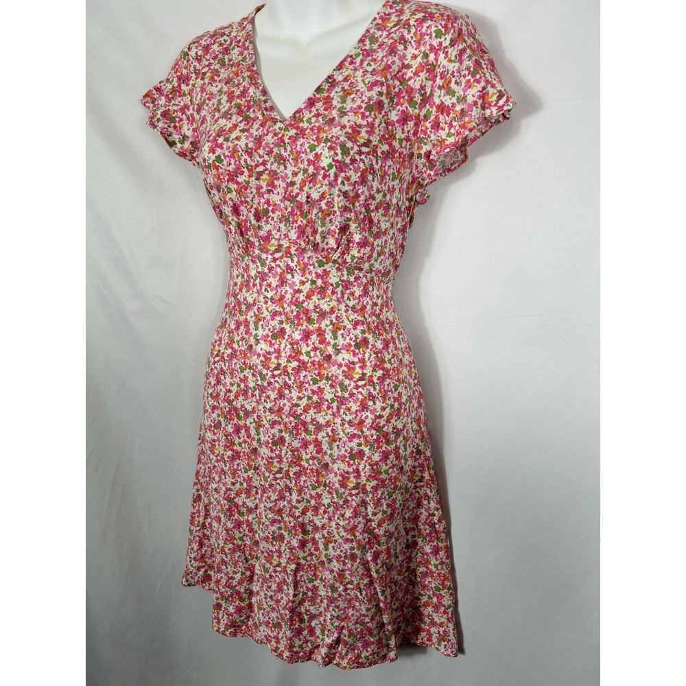 Womens Ditsy Floral Babydoll‎ Sun Dress Size XS Feminine Dainty Coquette Spring